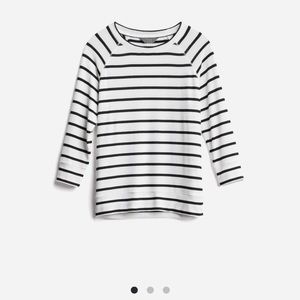 💜Mix by 41 Hawthorn White Black stripe top